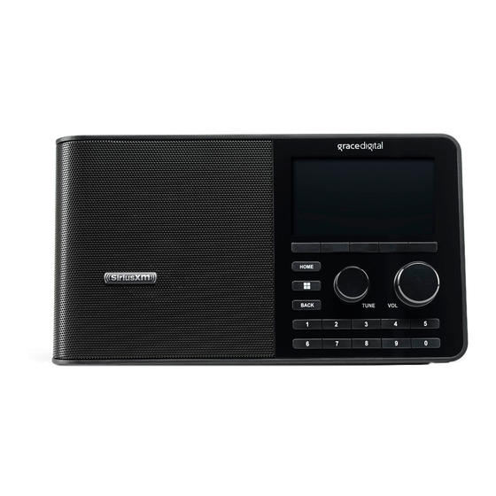Grace Digital SiriusXM Sound Station Quick Start Manual
