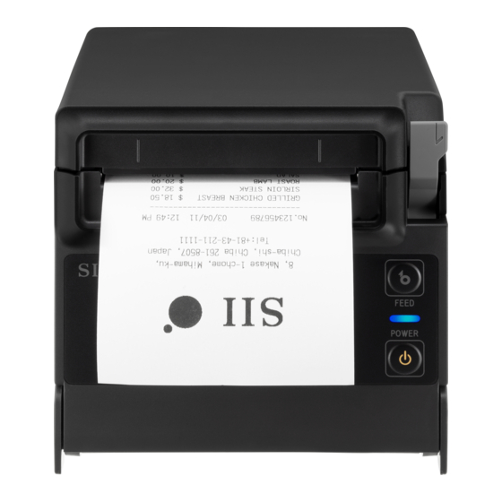 Seiko SII RP-F10 SERIES User Manual