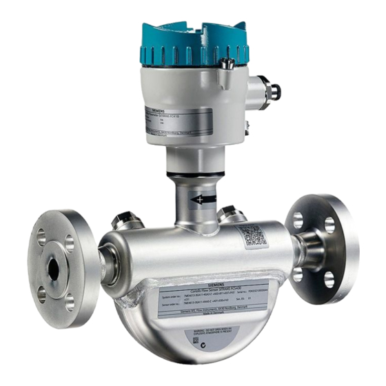 Siemens SITRANS F Quick Start Manual