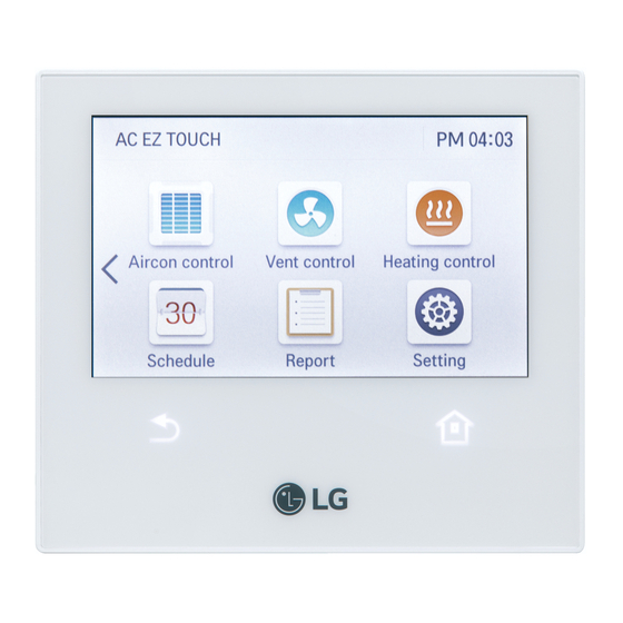 LG AC Ez Touch PACEZA000 Manuals