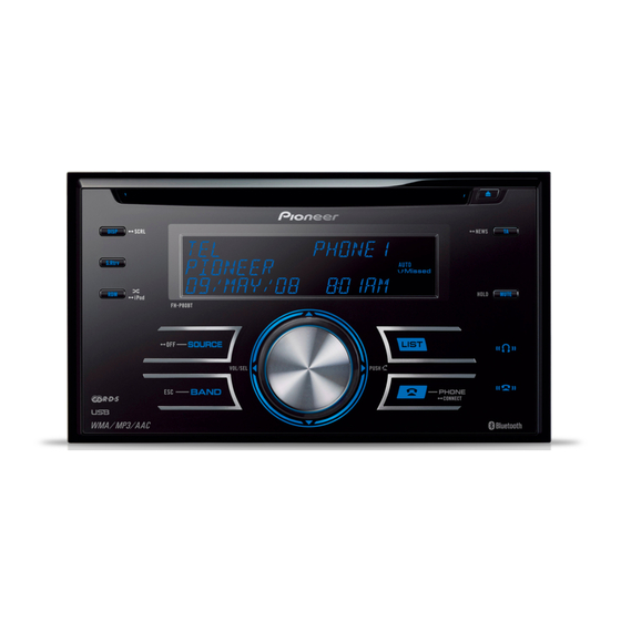 Pioneer FH-P800BT - Premier Radio / CD Operation Manual