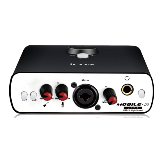 ICON ProAudio MobileR Live Manual