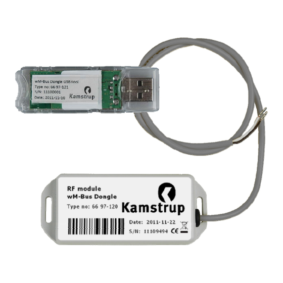 Kamstrup wM-Bus Dongle SW Tool Manuals