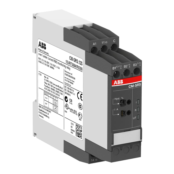 ABB CM-SRS.11 Current Monitoring Relay Manuals