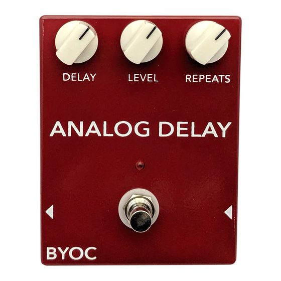 BYOC Analog Delay Kit Instructions Manual