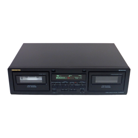 Onkyo TA-RW244/144 Instruction Manual