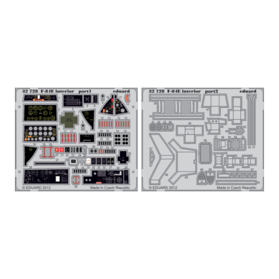 Eduard F-84E interior S.A. Manual