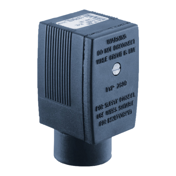 Burkert 2509 Operating Instructions