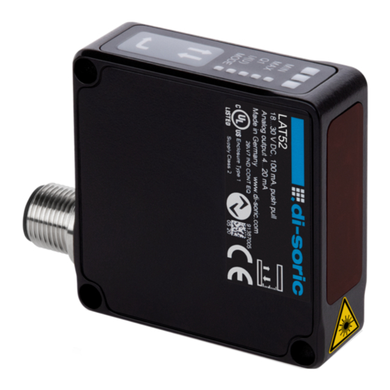 Di-soric LAT52-500IU-RB5 Manual