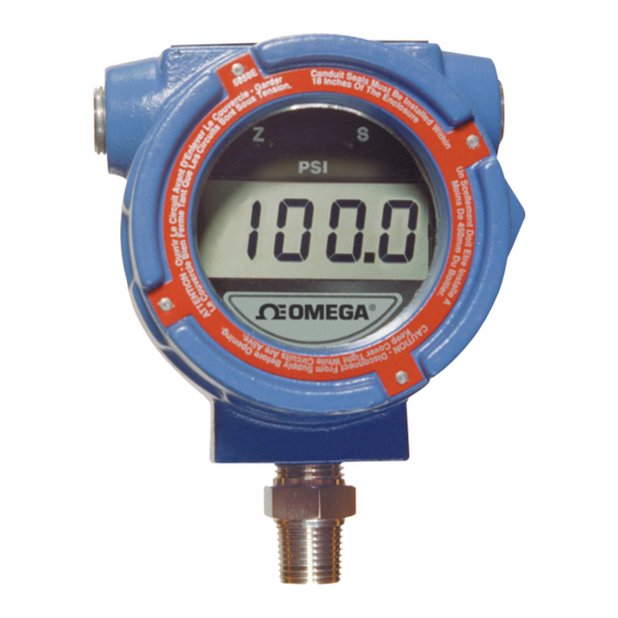 Omega PRESSURE GAUGES DPG3000 User Manual