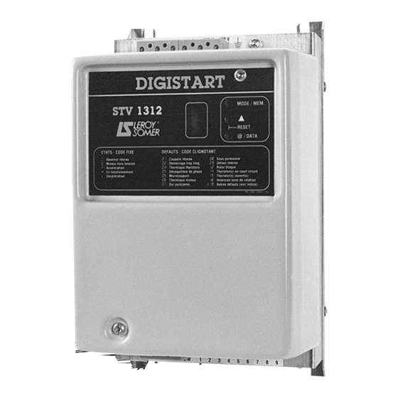 Leroy-Somer DIGISTART STV 1312 Installation And Maintenance Manual