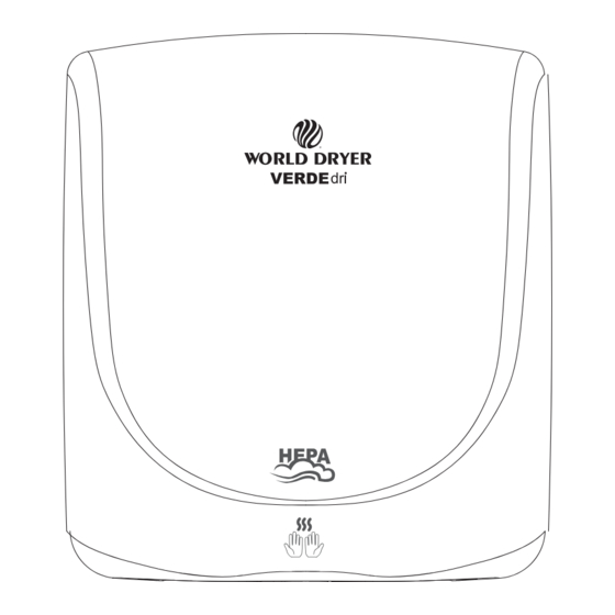 World Dryer VERDEdri OULQ-974A Hand Manuals