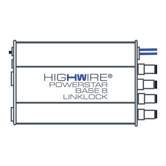 Veracity HIGHWIRE POWERSTAR BASE 8 LINKLOCK VHW-HWPS-B8-LL Quick Start