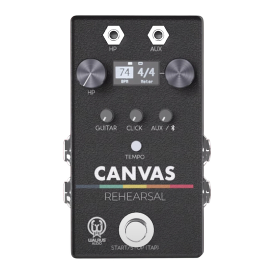 Walrus Audio CANVAS REHERSAL Manual