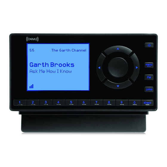 Sirius XM RAdio Onyx Quick Start Manual