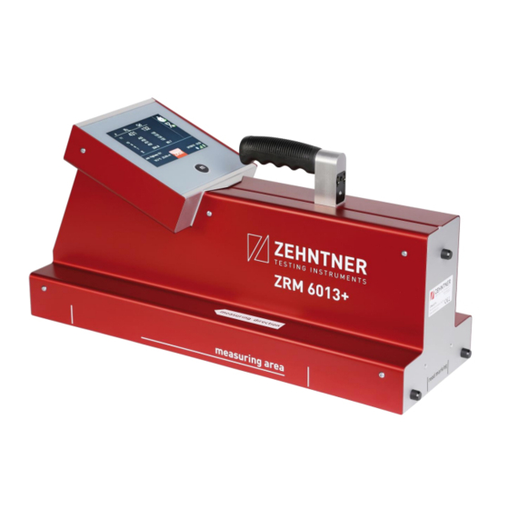Proceq Zehntner ZRM 6013+ Instruction Manual