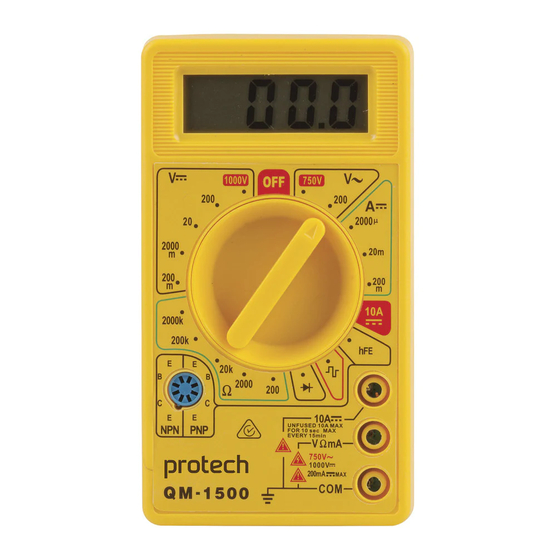 protech QM1500 Quick Start Manual
