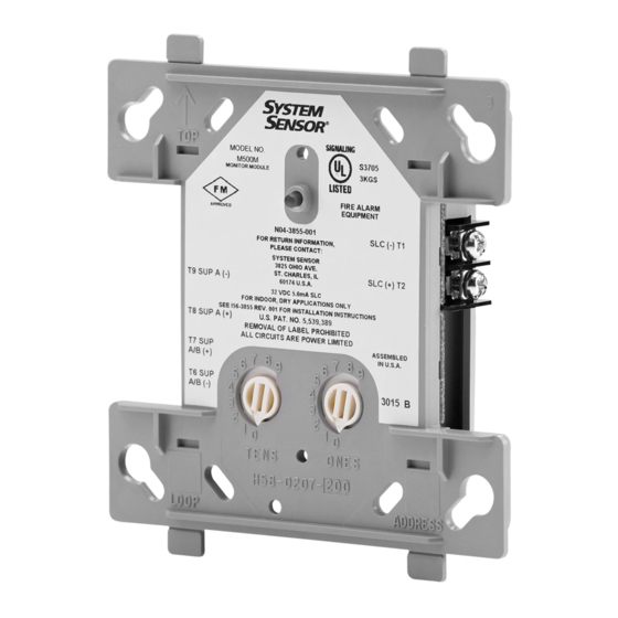 System Sensor M500M Installation And Maintenance Instructions