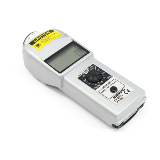 Shimpo DT-205L Instruction Manual