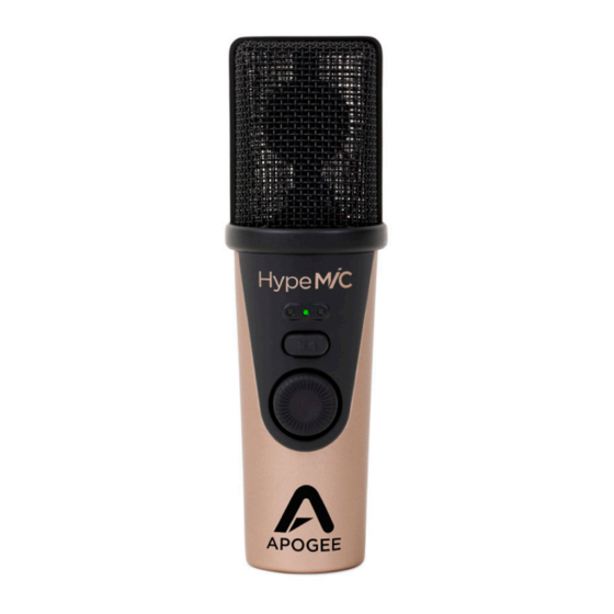 Apogee HypeMic Quick Start Manual