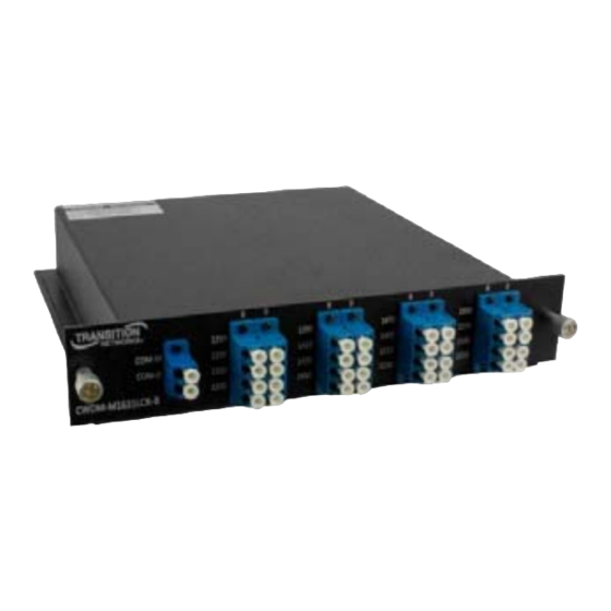 Transition Networks CWDM Series Quick Start Manual