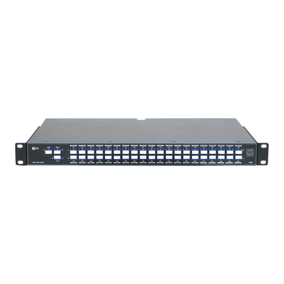 FS DWDM Mux Demux Quick Start Manual