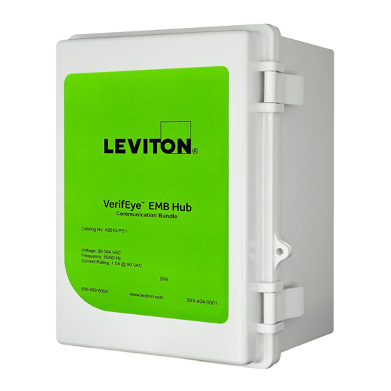 Leviton EMB HubLite A8810-PS1 Installation And Operation Manual