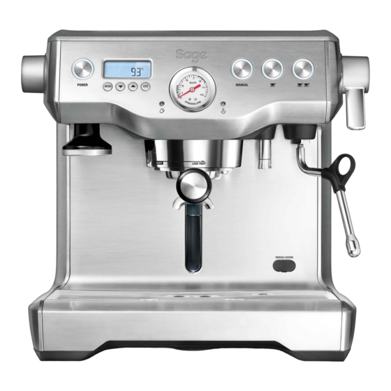 Sage Dual Boiler Quick Manual