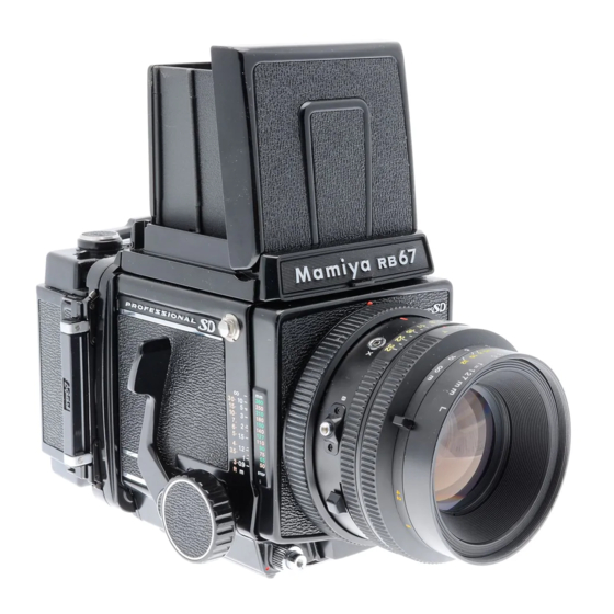 Mamiya RB67 Professional Instructions Manual