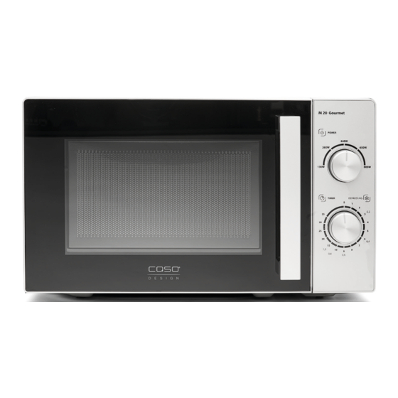 CASO DESIGN Microwave M 20 Gourmet Instruction Manual