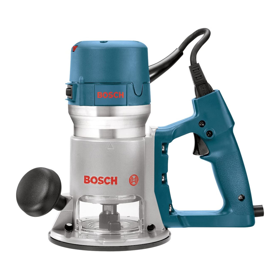 Bosch 1618EVS - 2-1/4 HP Electronic Fixed Base D Handle Router Operating/Safety Instructions Manual