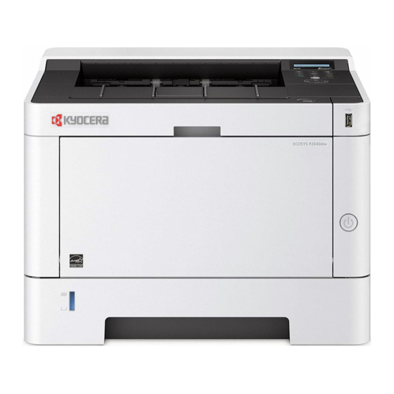 Kyocera ECOSYS P2040dn First Steps Quick Manual