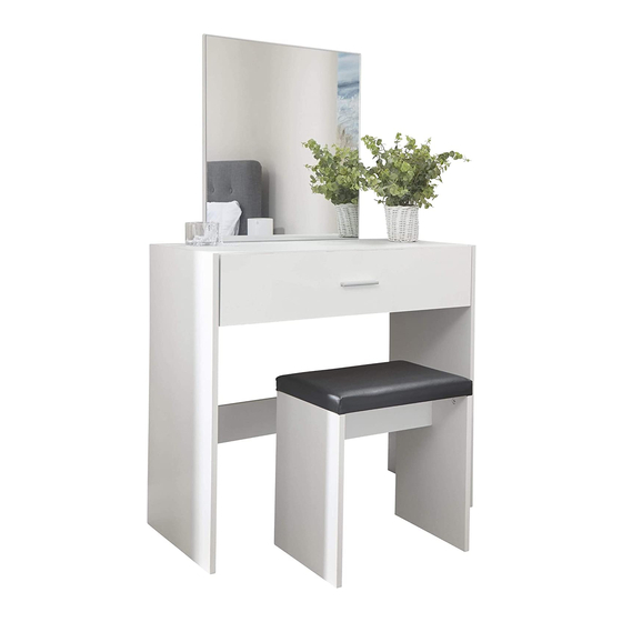 GFW Ottawa Dressing Table Stool Set Assembly Instructions Manual