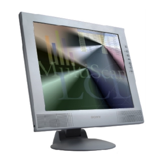 User Manuals: Sony Multiscan SDM-M61 LCD Monitor