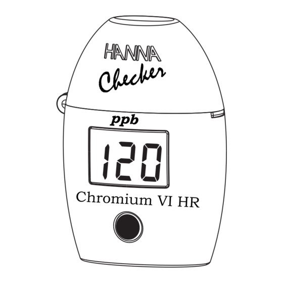 Hanna Instruments HI 723 Quick Start Manual