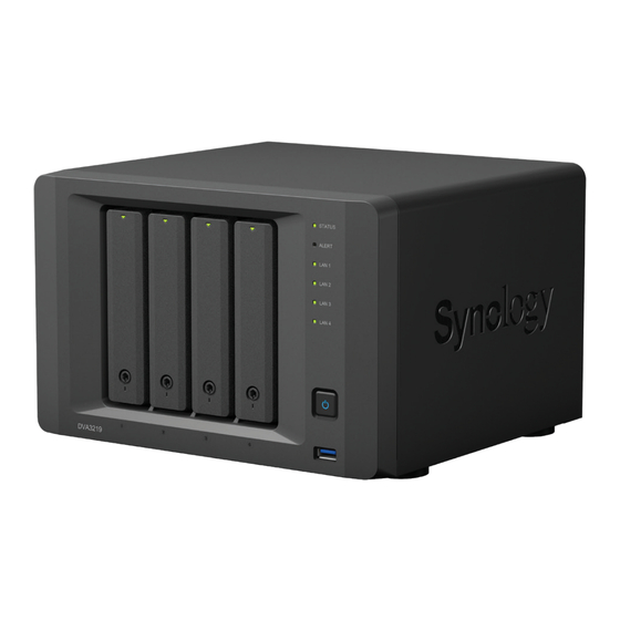 Synology DVA3219 Network Video Recorder Manuals