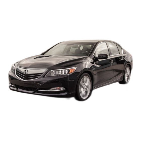 Acura 2014 RLX SPORT HYBRID Advanced Technology Manual