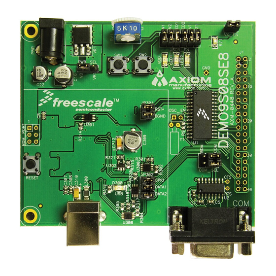 Freescale Semiconductor DEMO9S08SE8 Quick Start Manual