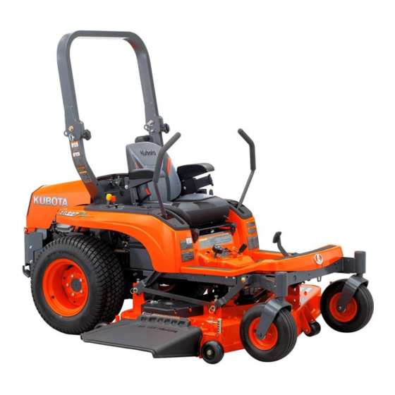Kubota ZG327A Operator's Manual