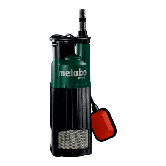 Metabo TDP 7501 S Original Instructions Manual