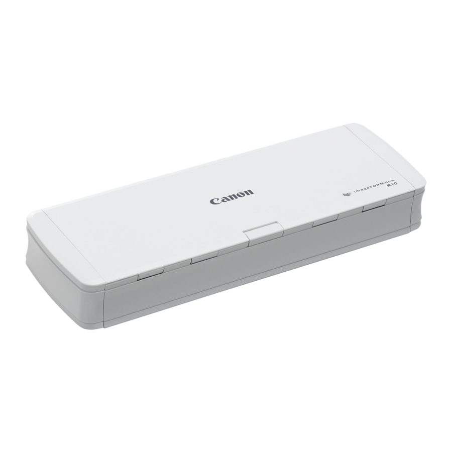 Canon imageFORMULA R10 Scanner Setup Guide ManualsLib