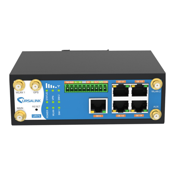 Ursalink UR75 Edge Quick Start Manual