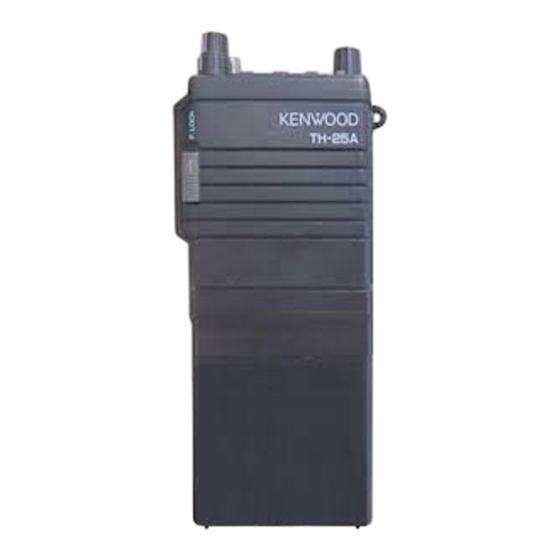 Kenwood TH-25A Series Instruction Manual