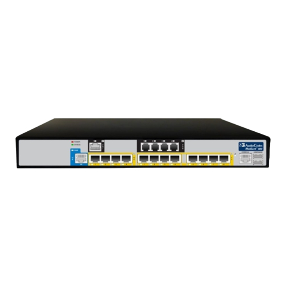 AudioCodes Mediant 800 Quick Setup Manual