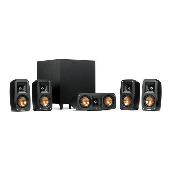 Klipsch REFERENCE Theater 5.1 Owner's Manual