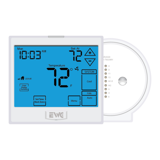 EWC Controls EWT-955WH Thermostat Manuals
