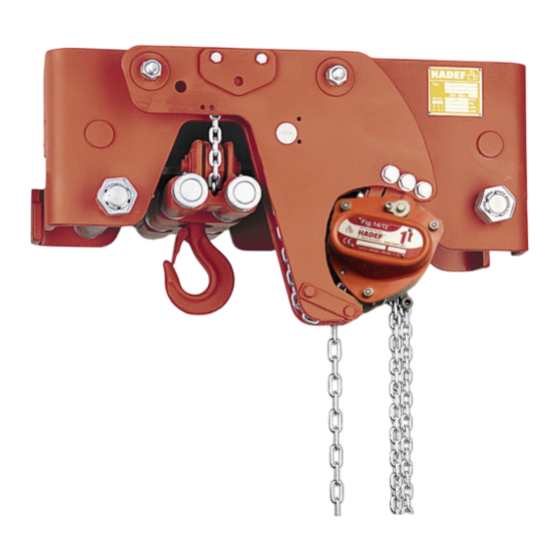 HADEF 29/12-EX Installation, Operating And Maintenance Instructions For The Installer And The User