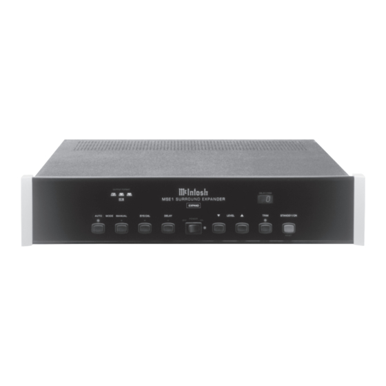 McIntosh MSE1 Owner's Manual