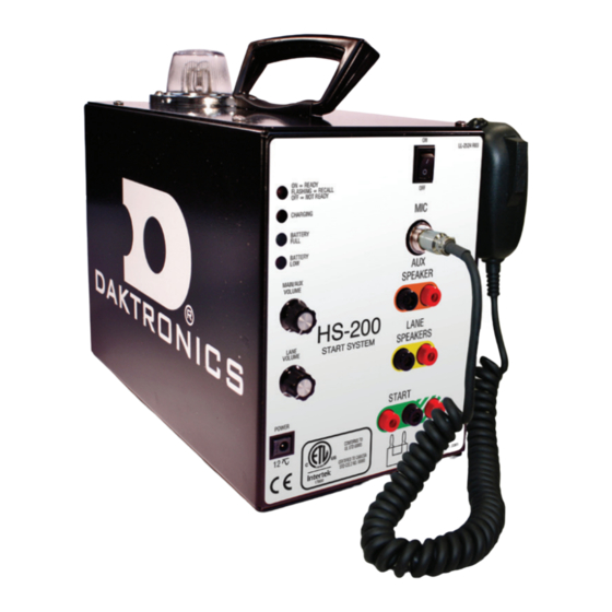 Daktronics HS-200 Owner's Manual