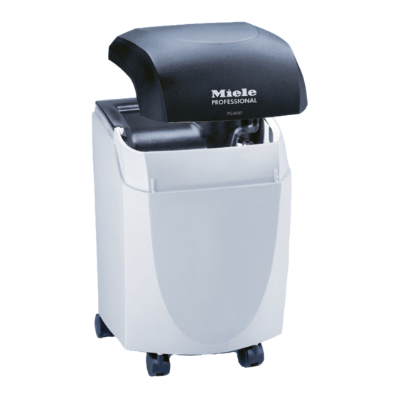 Miele professional PG 8597 Water softener Manuals